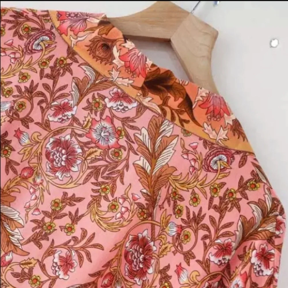 Floral & Paisley Print Kimono Bohemian Duster Wrap Coverup Top Casual - Picture 11 of 12